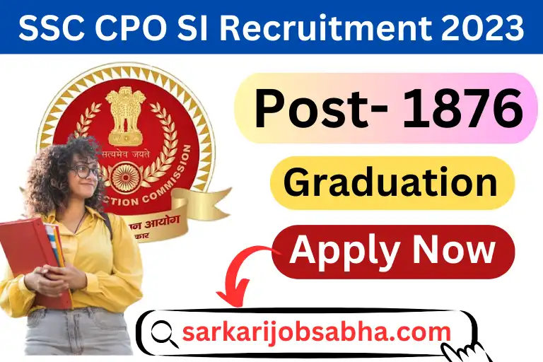 SSC CPO SI Recruitment 2023 Online Form