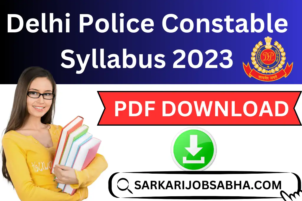 Delhi Police Constable Syllabus 2023 PDF Download