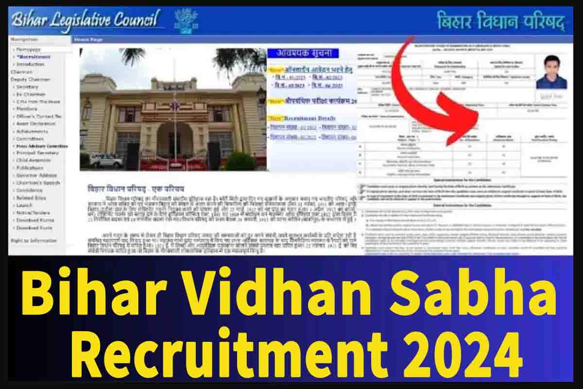 Bihar Sachivalaya Various Post Online Form 2024 Notification Out for 26 Post, Apply Online