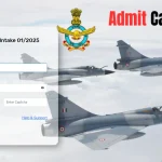 Indian Airforce Agniveer Vayu Intake 01/2025 Exam Admit Card 2024