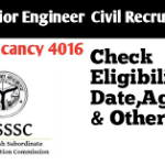 UPSSSC Junior Engineer JE Civil Recruitment 2024 Apply Online for 4016 Post