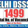 Delhi DSSSB Inspector, Stenographer, TGT, Clerk, PGT, Nursing, Caretaker, Instructor, Other Post 2024 for 1499 Post, Apply Online